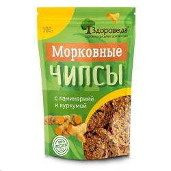 Чипсы, Здороведа 100 г Морковные с ламинарией и куркумой